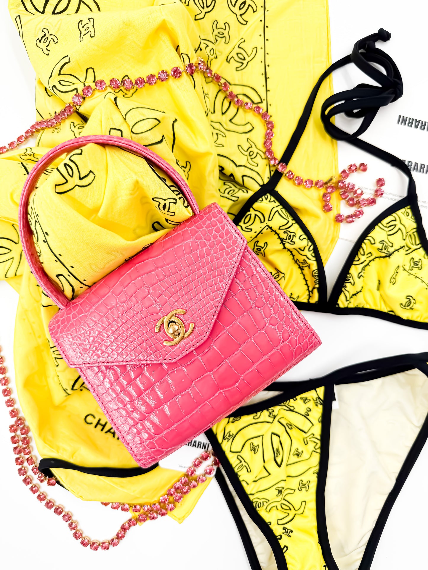 Chanel Vintage 1994 Iconic Logo Bikini Set — Ultra-Rare