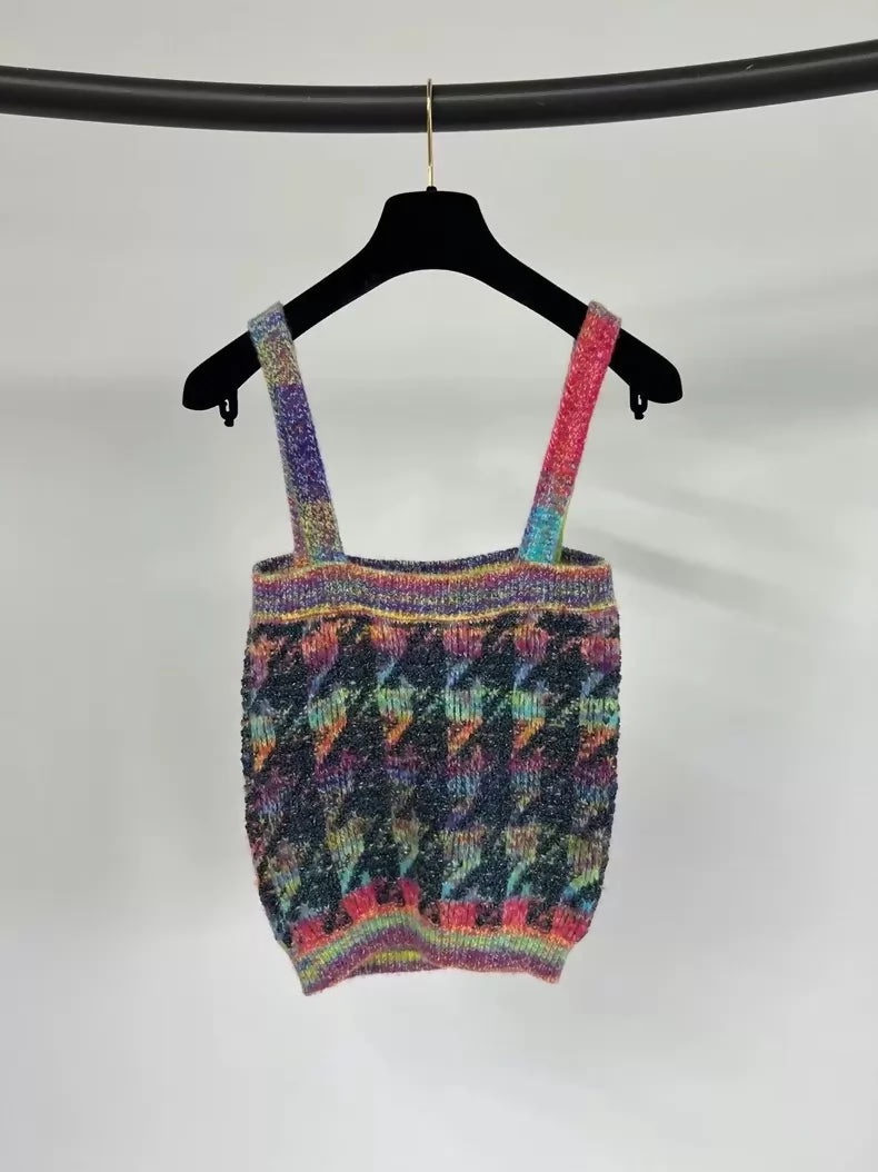 Chanel colorful wool camisole
