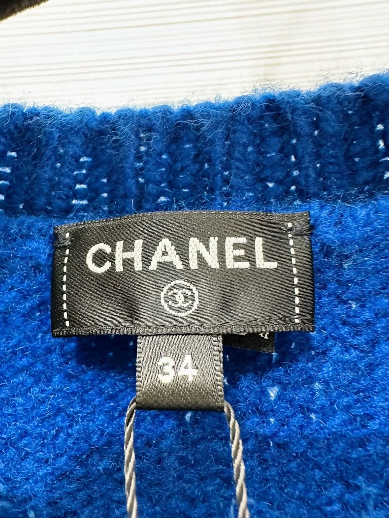 Chanel 26a blue Superman logo sweater