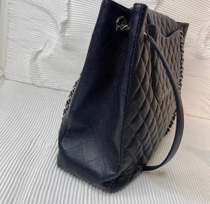 Chanel Paris-Edinburgh Black Caviar Flap Tote Bag