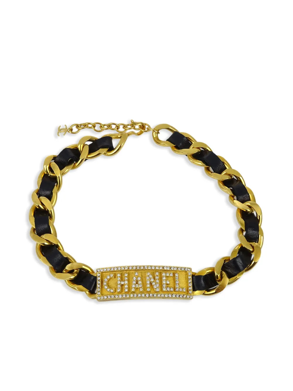 CHANEL 1995 rhinestone-embellished choker necklace