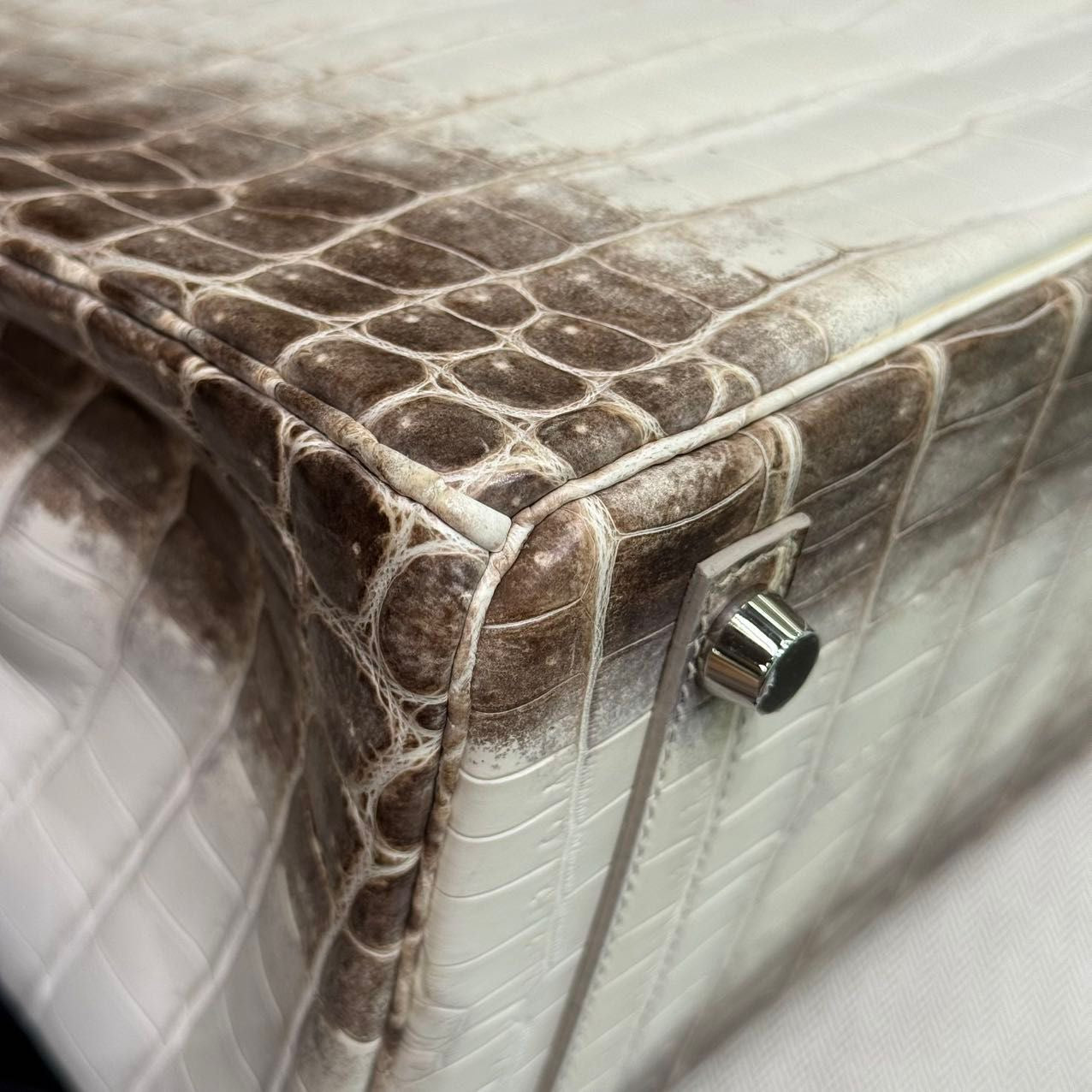 Hermes Birkin 25 Himalaya crocodile leather Palladium Hardware
