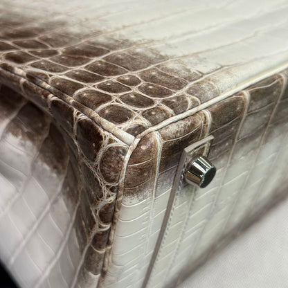 Hermes Birkin 25 Himalaya crocodile leather Palladium Hardware