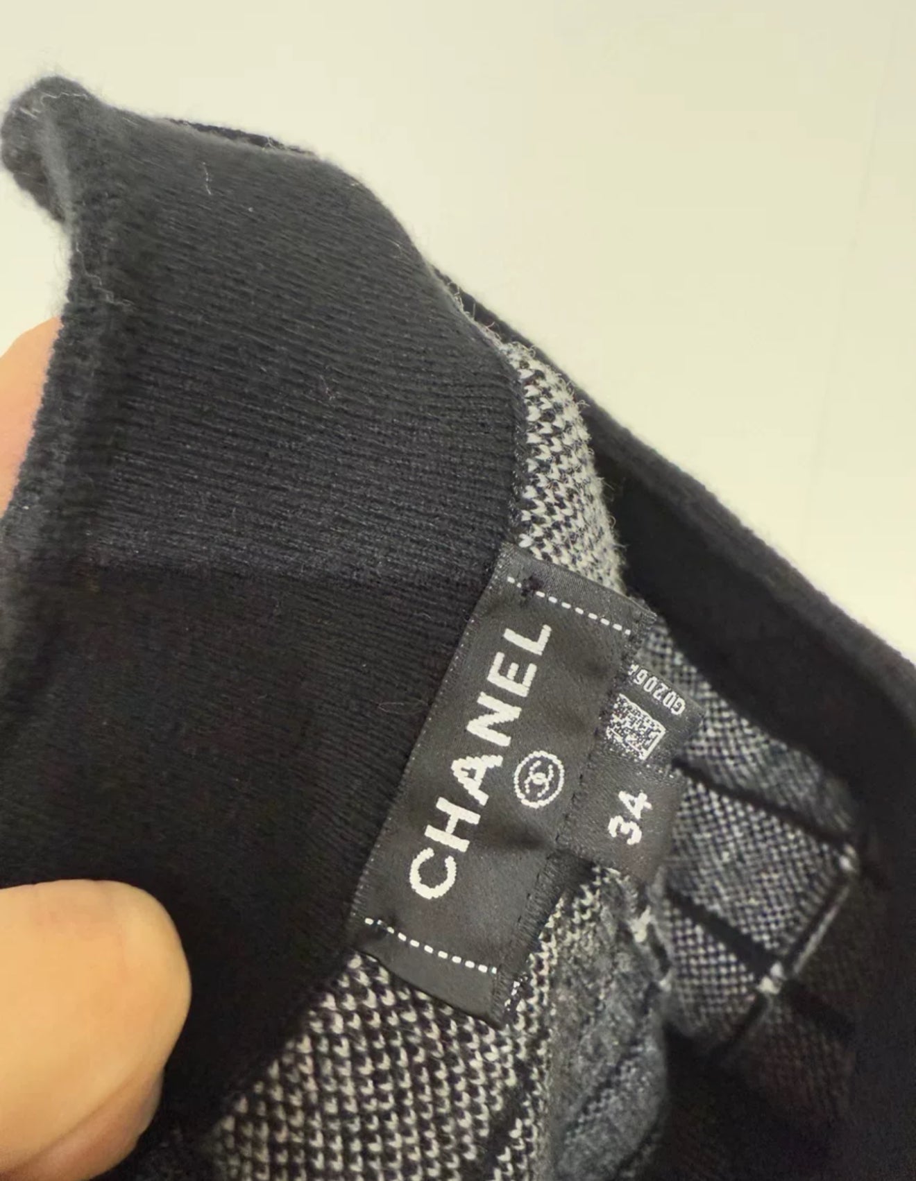 Chanel 23k Black & White Cashmere Bermuda Shorts