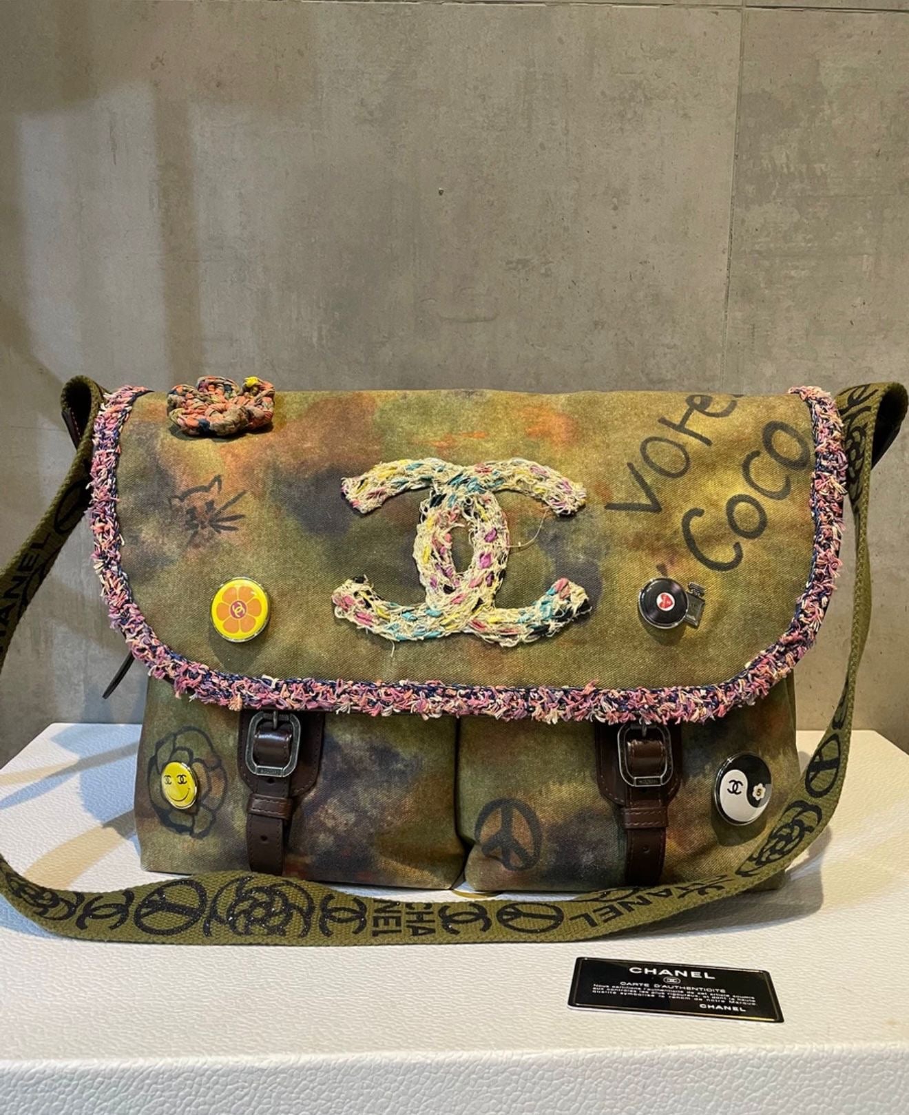 Chanel Graffiti Canvas Messenger Bag – Large Size