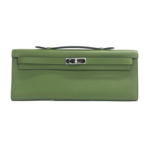 Hermes Kelly cut vert anis swift palladium hardware