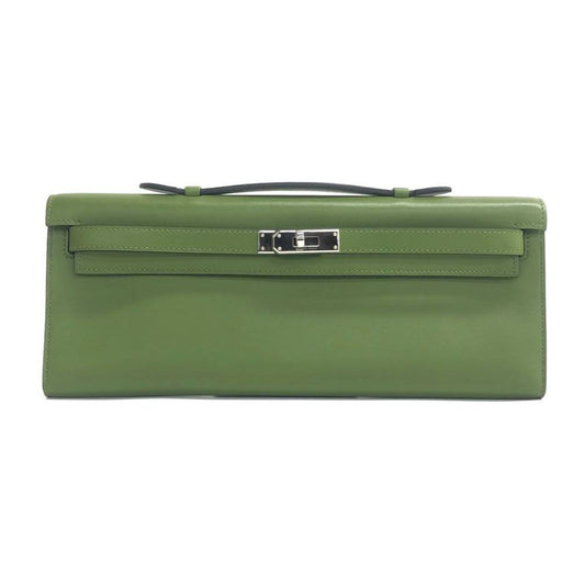 Hermes Kelly cut vert anis swift palladium hardware