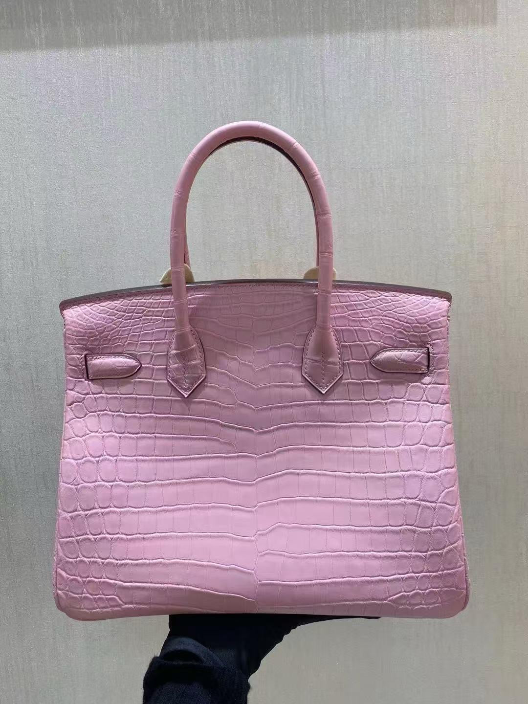 Pink Crocodile Bubblegum Birkin 25 Hermes Birkin 25 Bag 5P