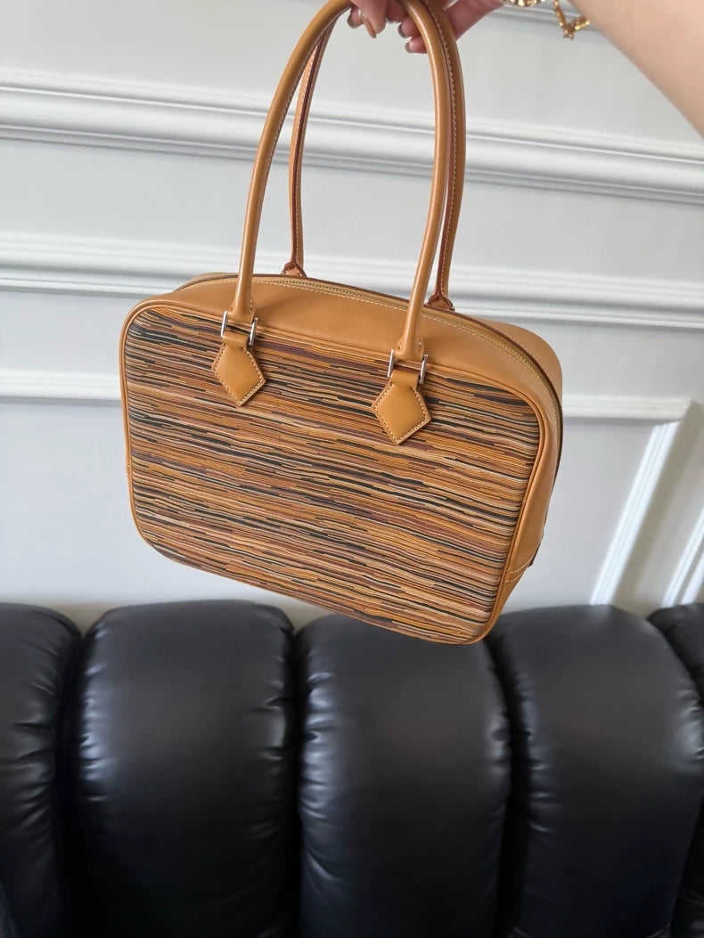 Hermès biscuits lambskin, plum 28