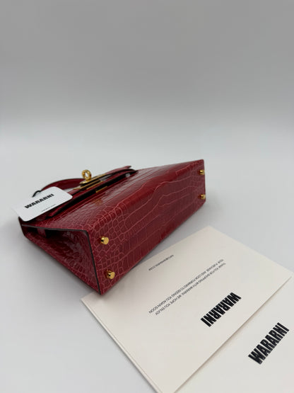 Hermès Mini Kelly 20 Shiny Braise Alligator leather with Gold Hardware