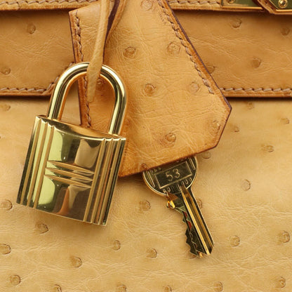 Hermes JPG Birkin Shoulder Natural Sable ostrich leather gold hardware