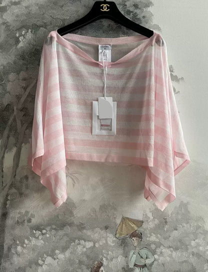 Chanel 24S Light Pink & White Cape