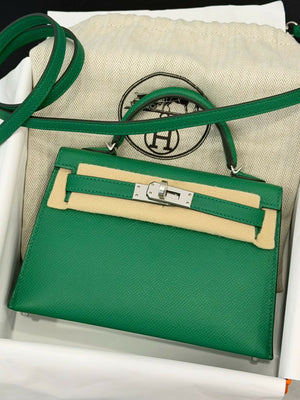 Hermès Mini Kelly II Vert Empire Epsom Leather with Hardware W Stamp