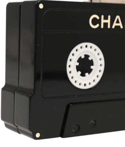 Chanel 04P Black Cassette Clutch Bag