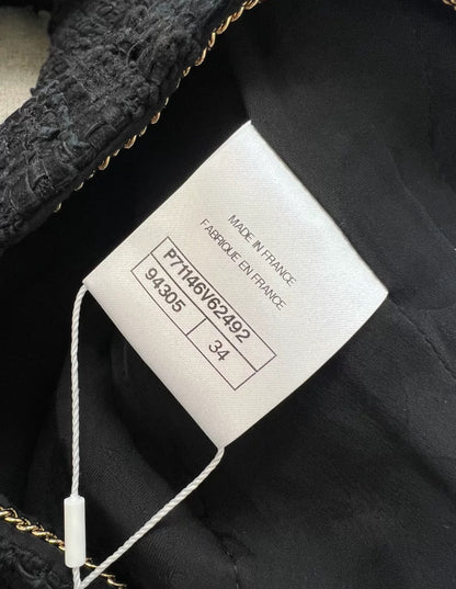 Chanel 21 Black Tweed Jacket