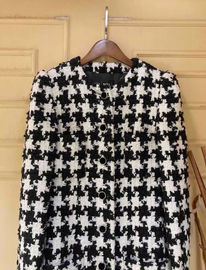 Rare Chanel 2021 Black 
White Long Coat/Dress 40