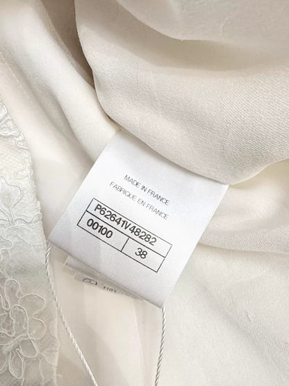 Chanel 20C White Floral Lace Jacket