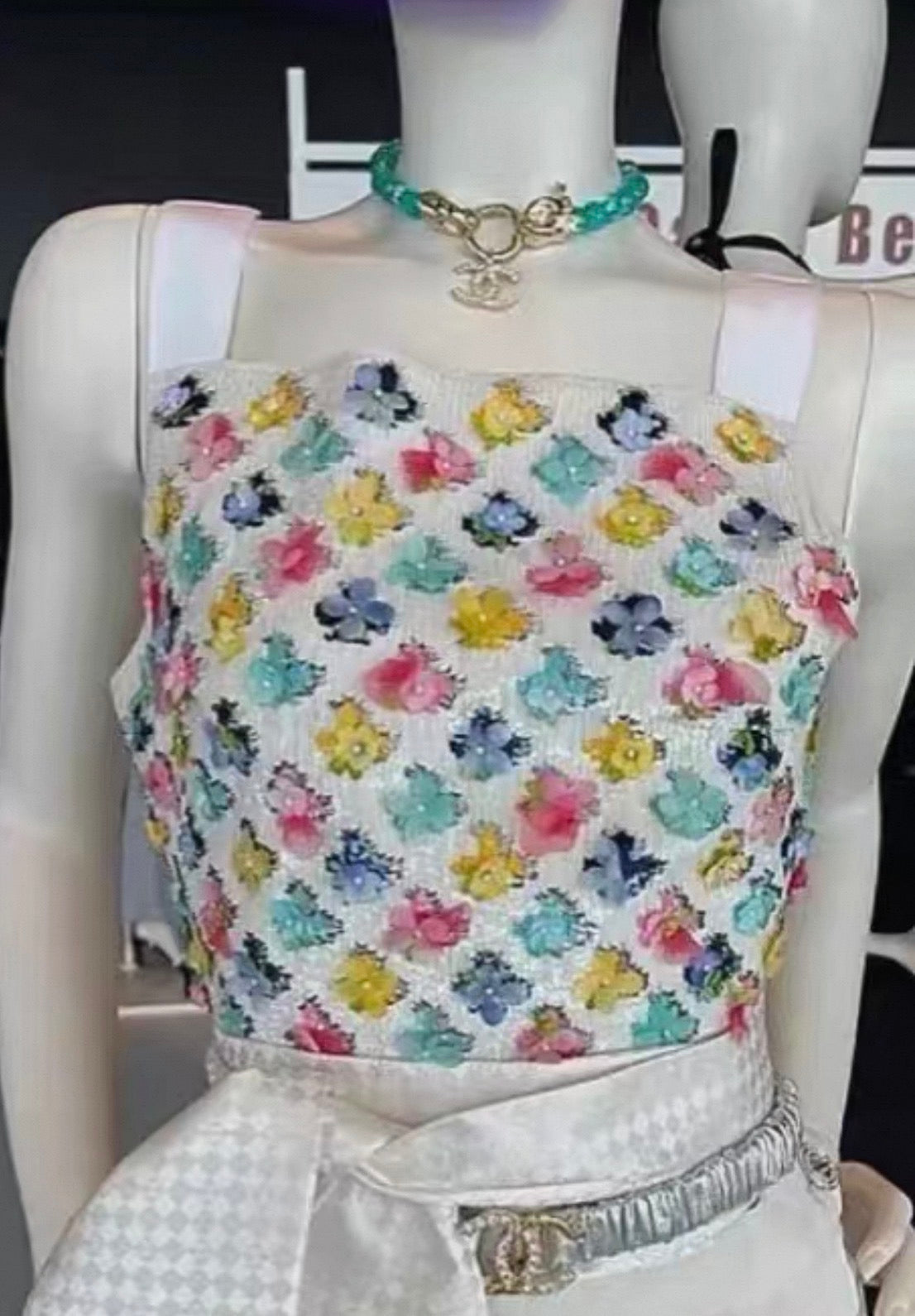 Chanel 23C White & multicolor top