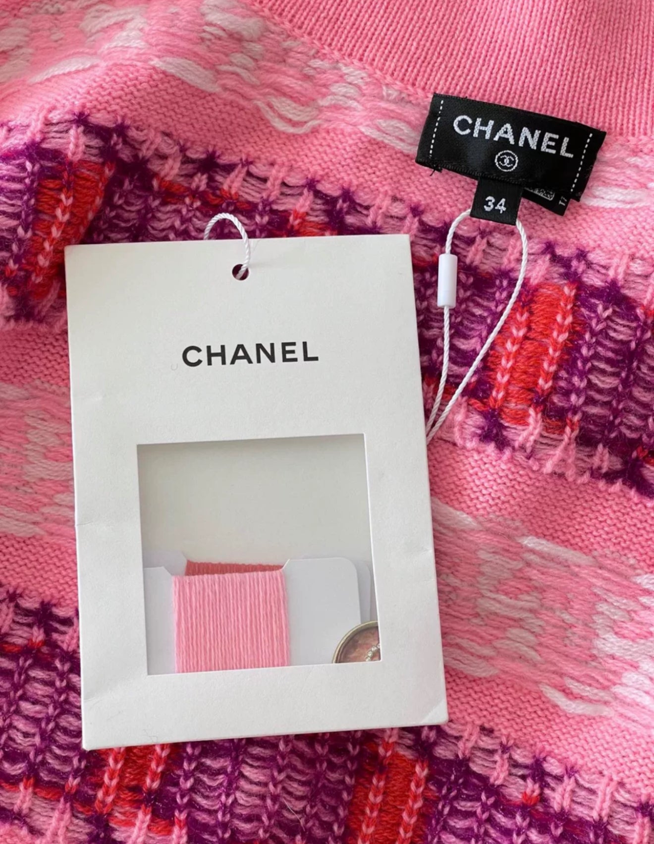 Chanel 23B Pink Cashmere Cardigan