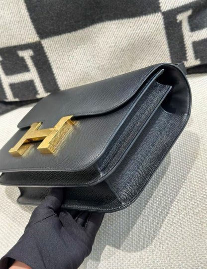 HERMES CONSTANCE 24 NOIR BLACK EPSOM GOLD HARDWARE