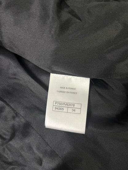 Chanel 23B black tweed jacket with gold chain