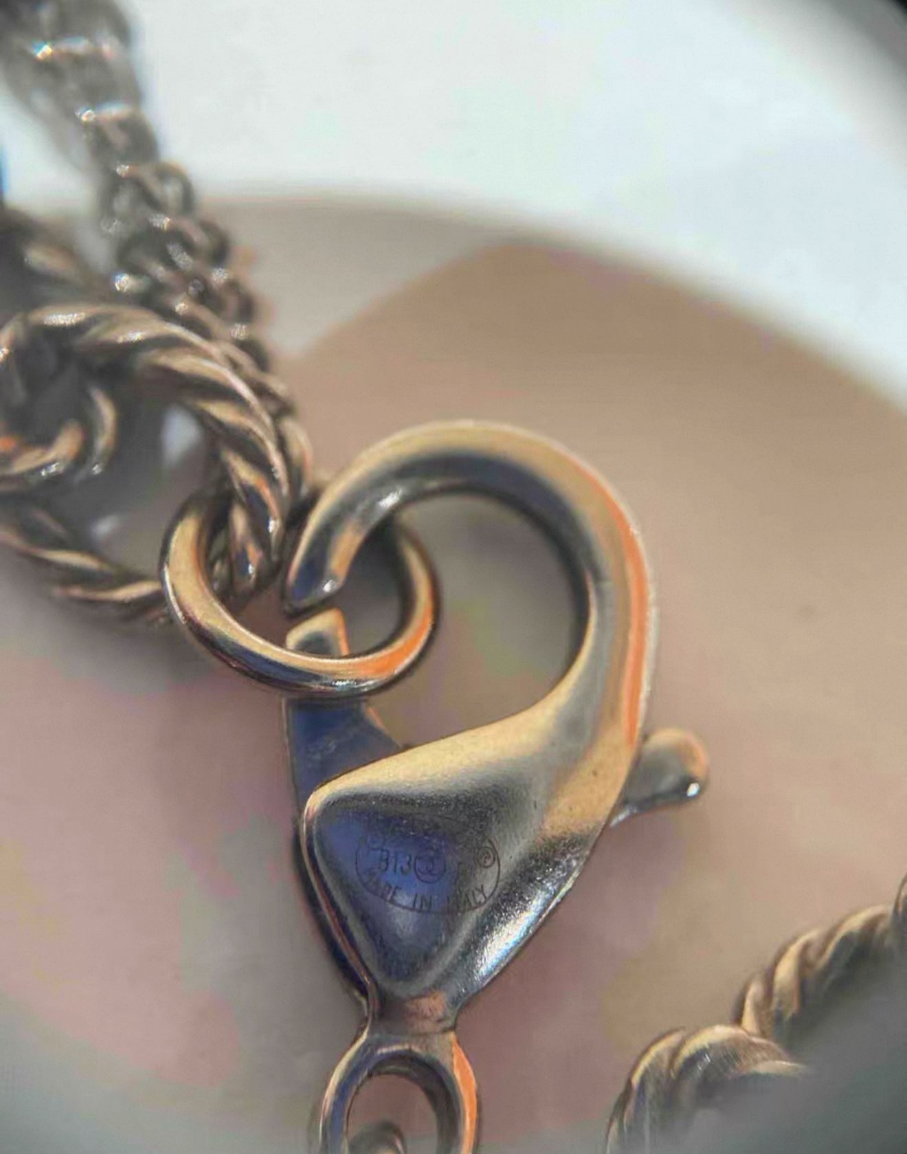 Chanel 2013 Blue/Silver Cross pendant necklace