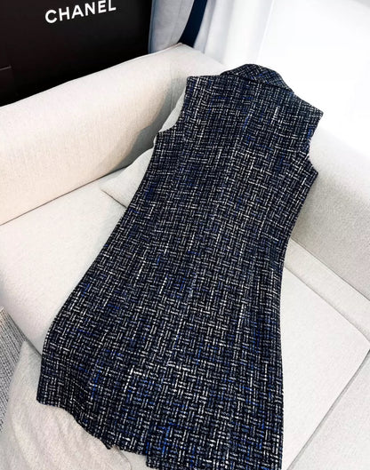 Chanel 22A Black, Blue & White Vest