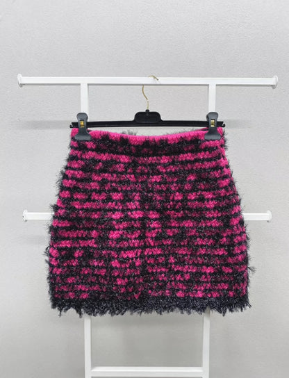 Chanel 21K Fuchsia & Black Skirt