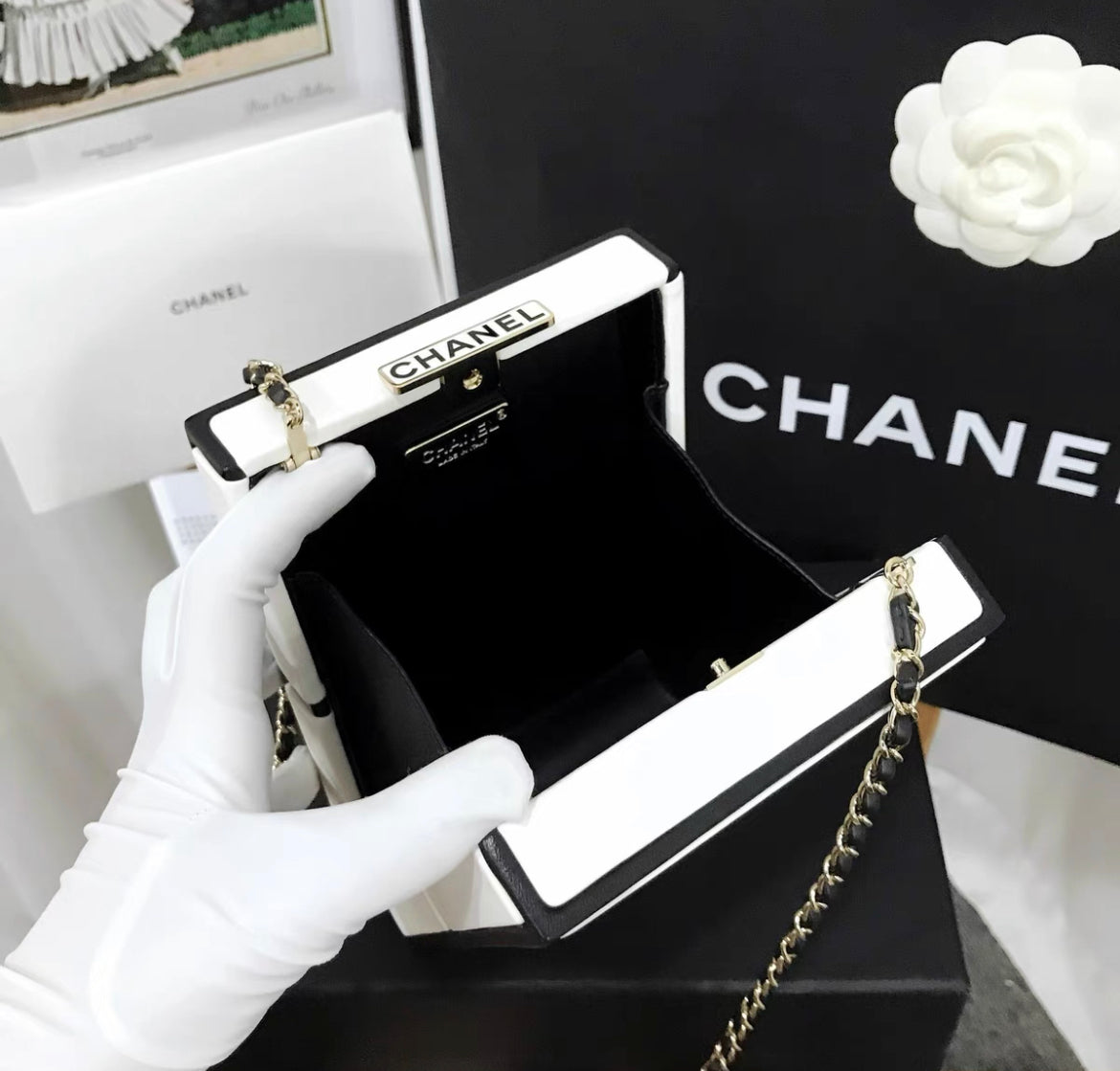 Chanel No.5 Perfume Box Minaudiere Clutch Bag 2021