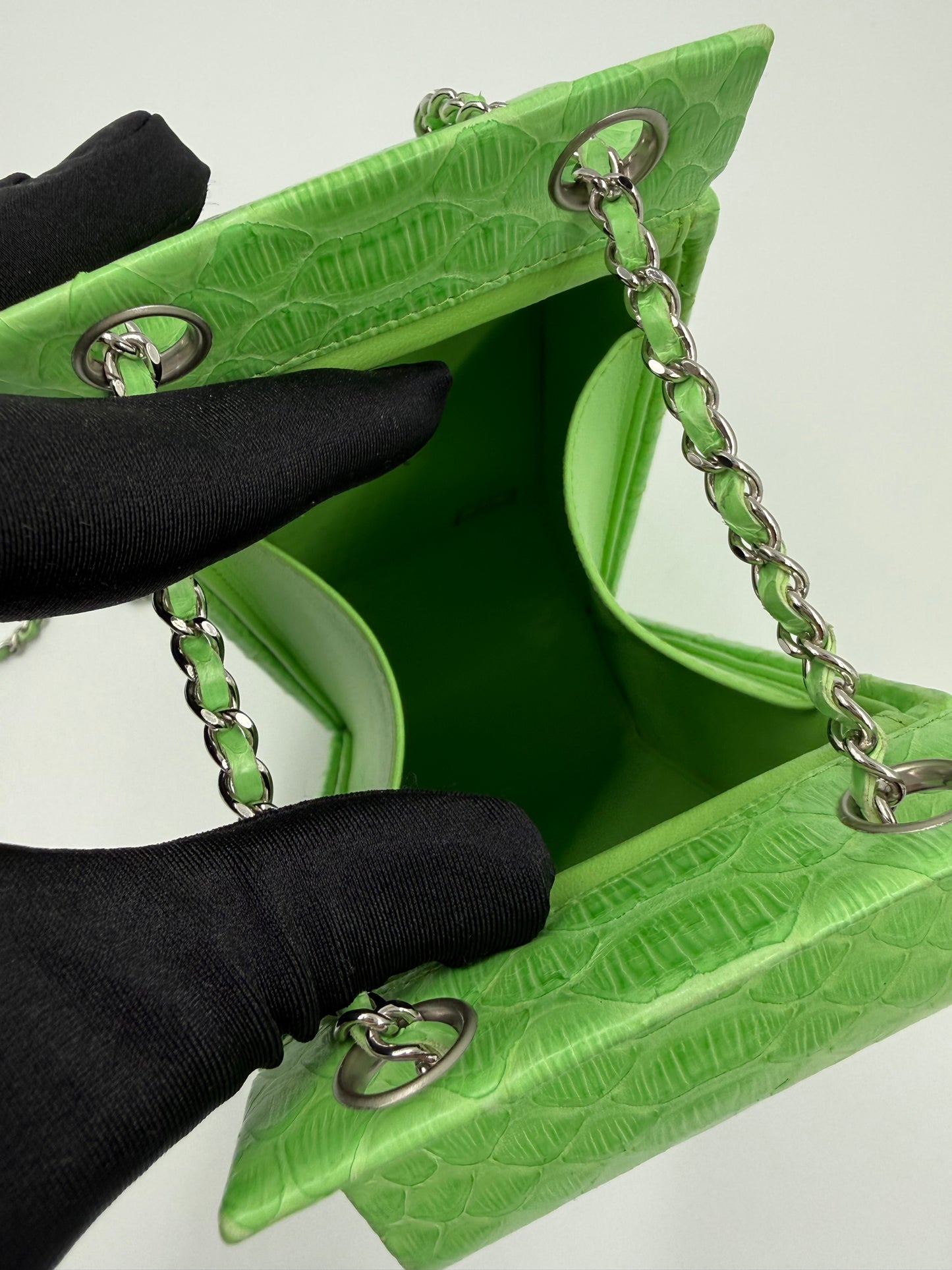 Chanel Green Python “Lait de Coco” Milk Carton Minaudière – Fall/Winter 2014 Supermarket Collection