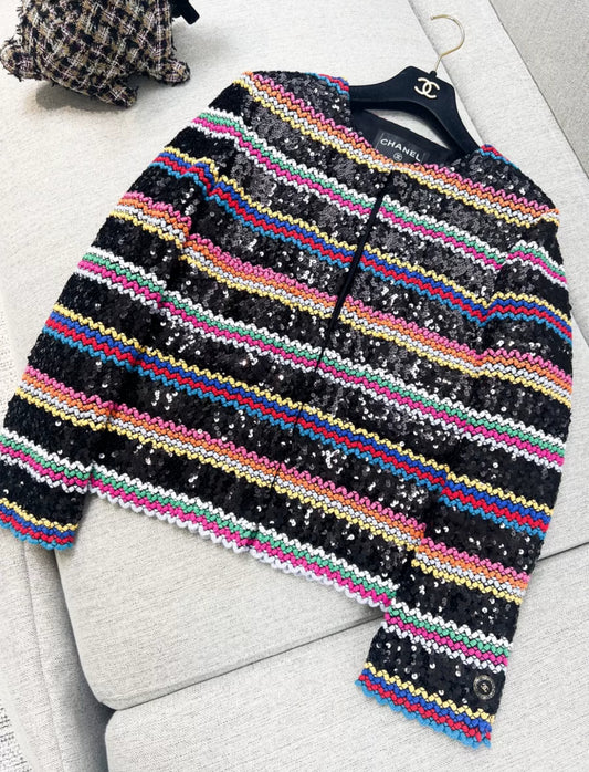 Chanel 22S Black & Multicolor Jacket