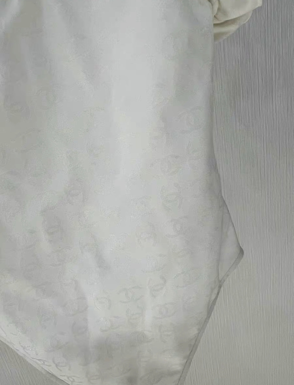 Chanel 23S White Ruffle CC Logo Swimsuit