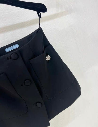 Prada 24SS Wool satin miniskirt size 38