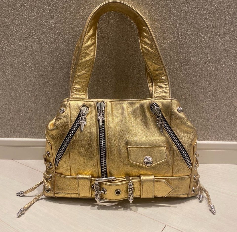 chrome Hearts JJ-Dean gold leather Bag