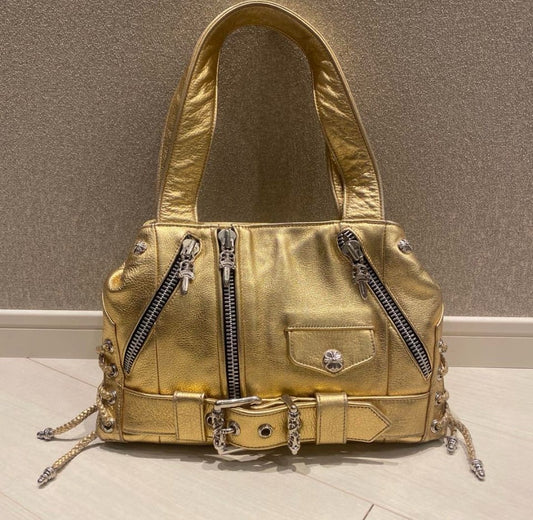 chrome Hearts JJ-Dean gold leather Bag