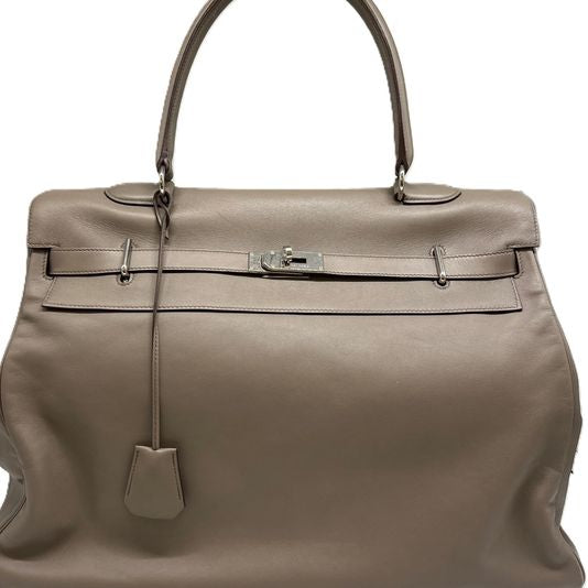 Hermès Kelly Relax 50 Gris Tourterelle Veau Sikkim Leather Palladium hardware