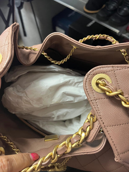 Chanel 25 Hobo bag Medium brown leather gold hardware