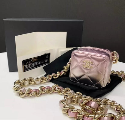 Chanel 22s pink square mini bag