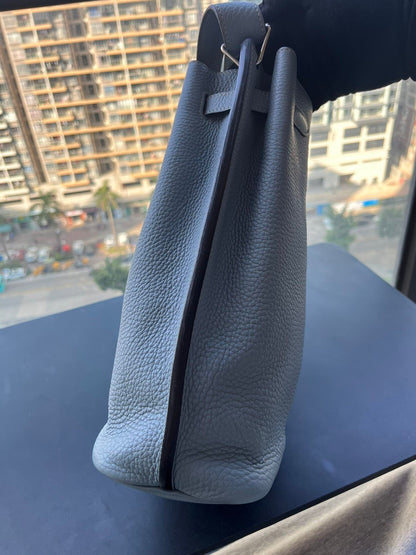 Hermès so Kelly 22 Bleu Lin togo leather palladium hardware