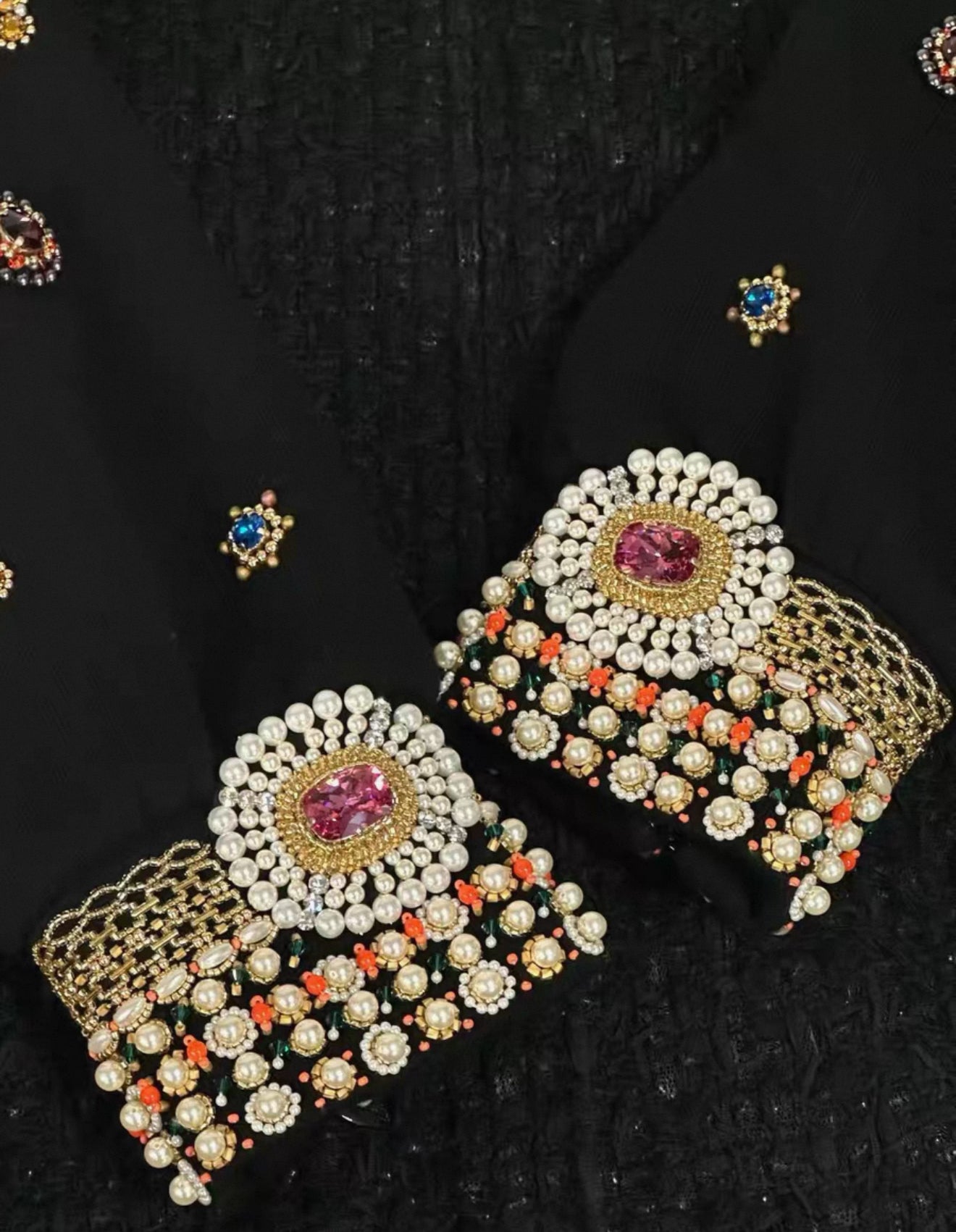 Chanel 22A Black Jewelry Coat