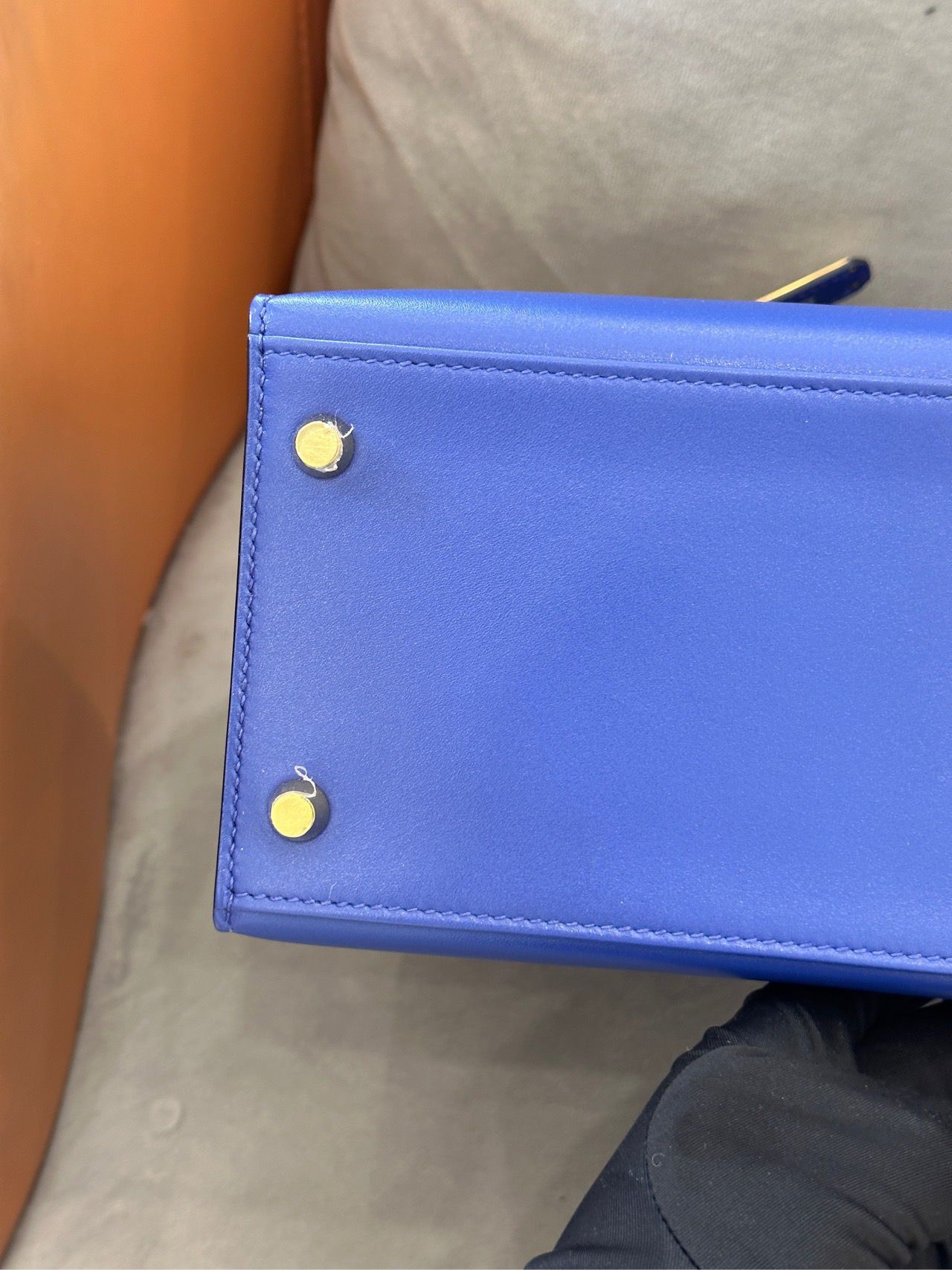 Hermès Kelly Sellier 28 Bleu Electric Tadelakt Gold Hardware