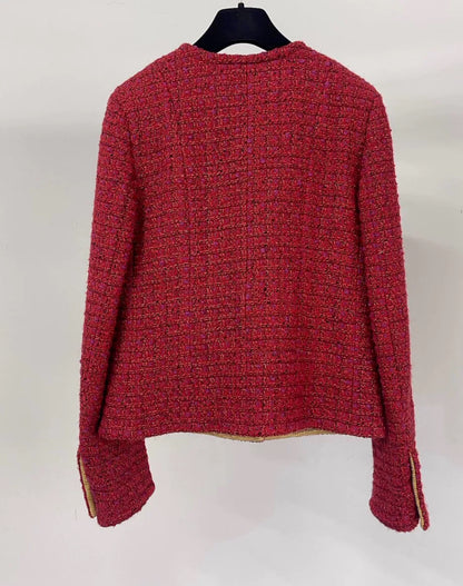 Chanel 23B Red Tweed Jacket size 36
