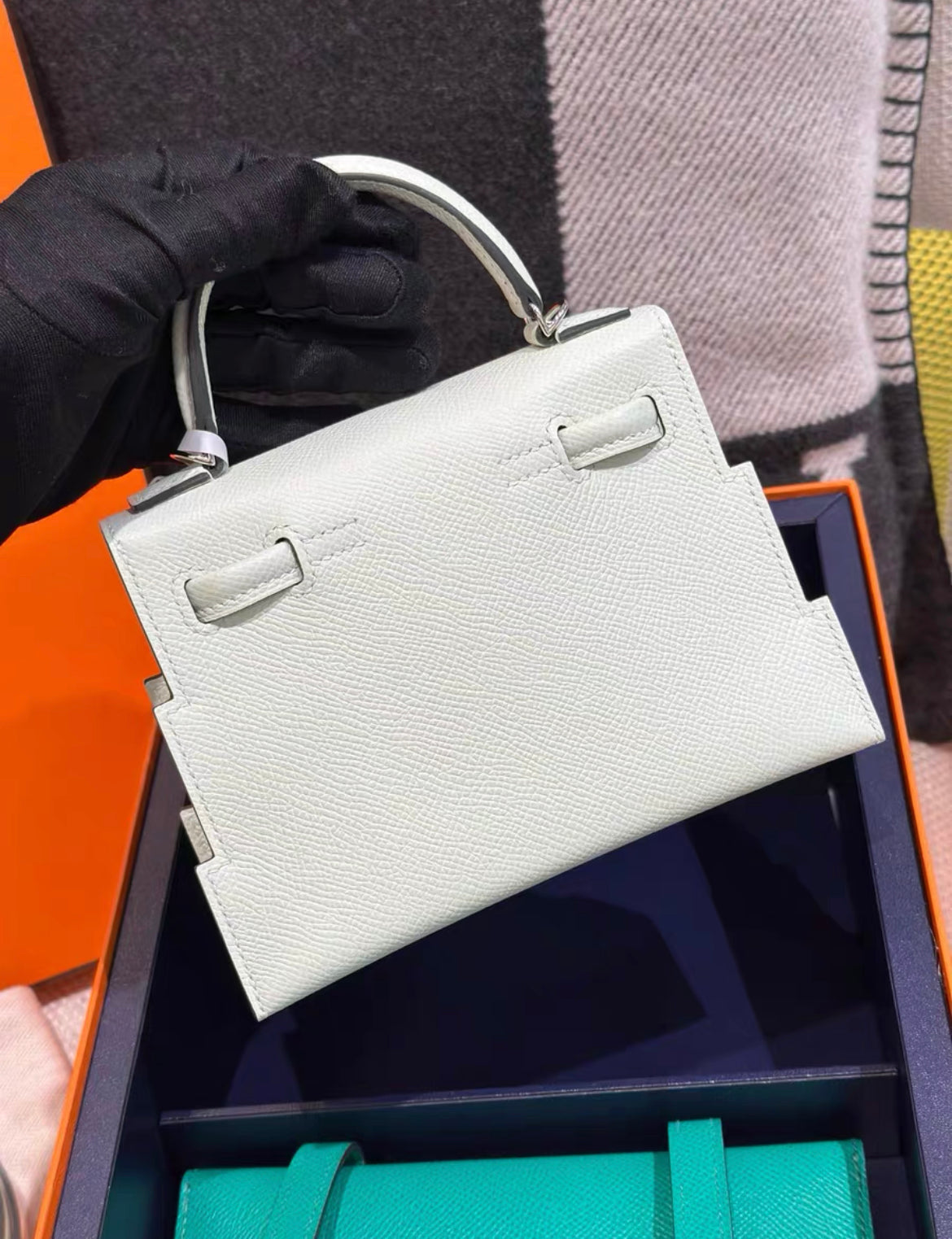 Hermès Kelly Doll Picto Vert Fizz Épsom PHW - Wararni – Wararni.com