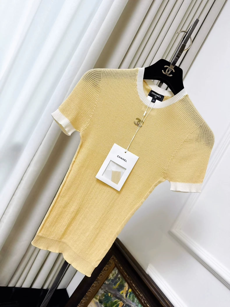 Chanel 22 Yellow Stretch T-Shirt