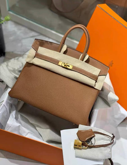 Hermes Birkin 25 Gold Togo Leather Gold Hardware