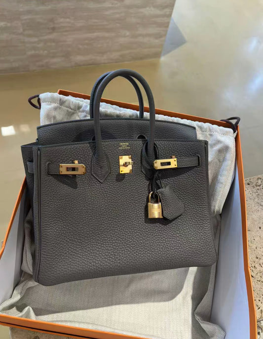 Hermès 25cm Birkin Black Togo Leather Gold Hardware