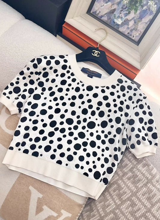 Louis Vuitton black dots top