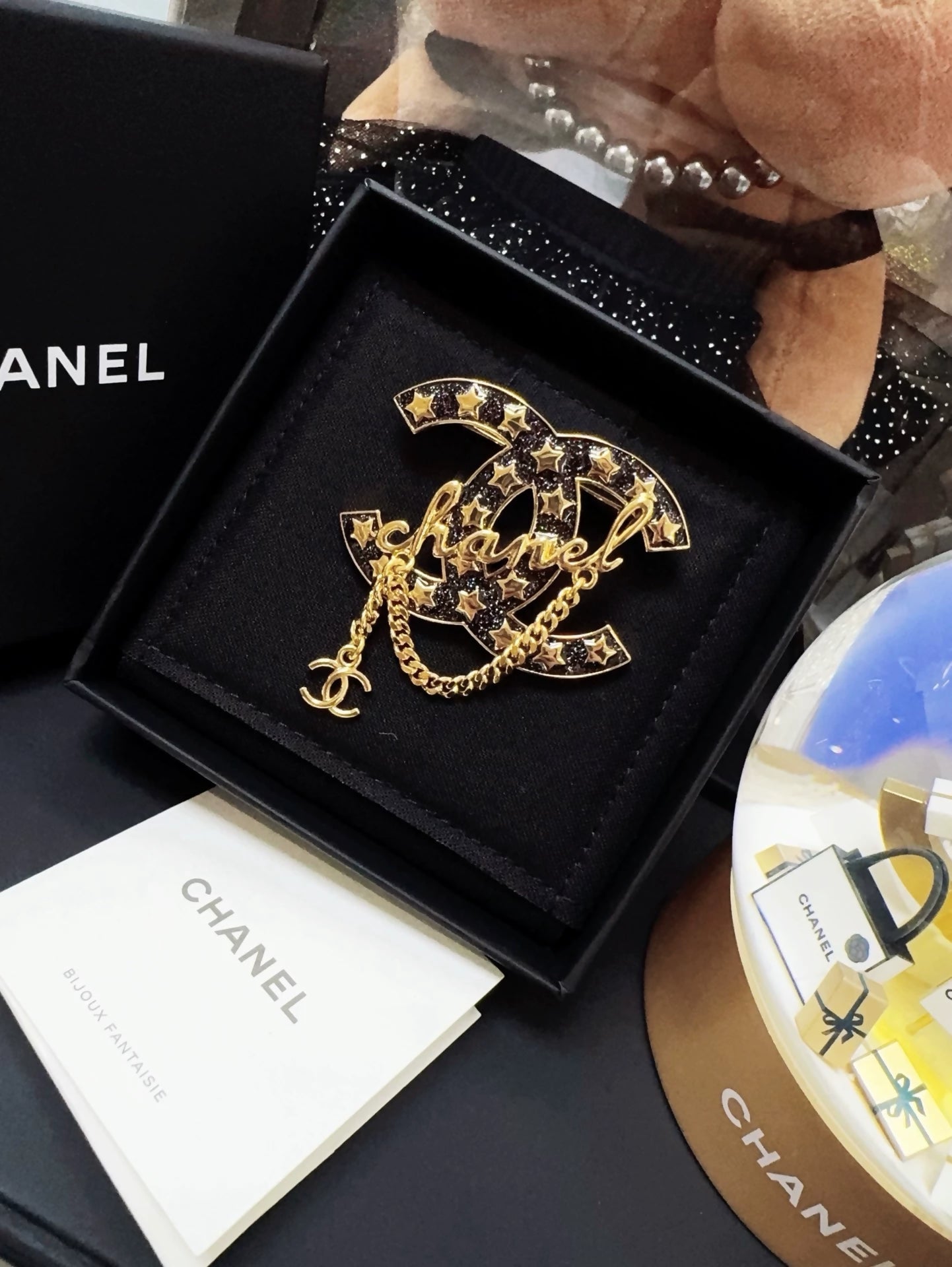 Chanel 24C Double C Logo Gold Brooch