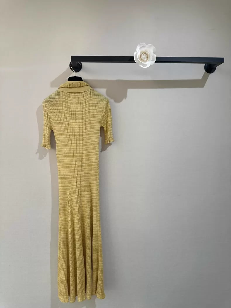 Chanel yellow knit dress