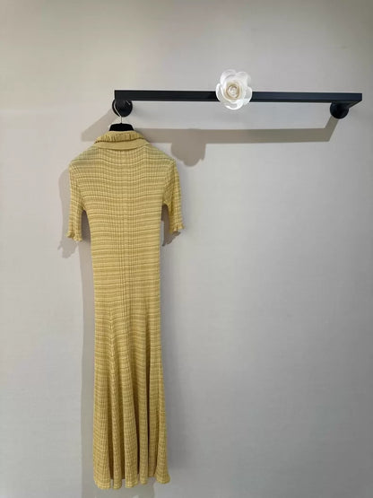 Chanel yellow knit dress